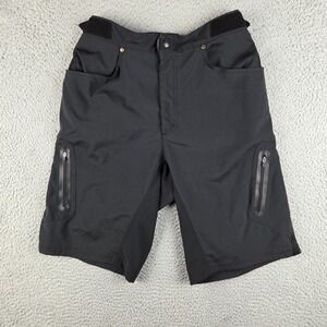 Zoic Ether Shorts Mens L Black Cargo Cycling Biking Lightweight Zip Pockets